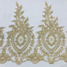 Corded Lace Trimming Embroidered Mesh
