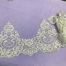 Embroidered Corded Lace Trim Ivory White