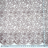 Corded Bridal Lace Fabric Embroidered Net Mesh