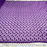 Embroidered Lace Mesh in Lt. Blue and Purple