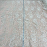 1 Yard Silver Corded Bridal Lace Fabric Embroidered on Polyester Net Mesh Floral Design 54 Inch Width