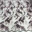 Beaded 3D Floral Lace Fabric