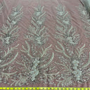 Beaded Embroidered Lace Fabric