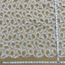 Beaded Lace Fabric on Polyester Organza White 54"