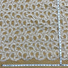 Beaded Lace Fabric on Polyester Organza White 54"