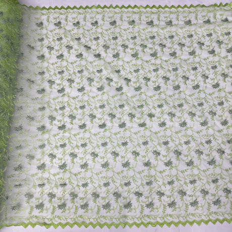 Embroidered Lace Mesh Fabric