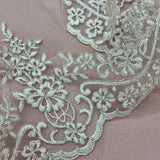 Embroidered Mesh Lace Trimming 6"