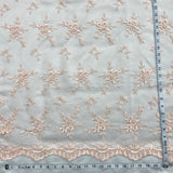 Beaded Lace Fabric Peach Pink