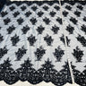Beaded Corded Lace Fabric 56" Polyester Net Mesh