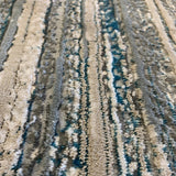 Shinny Shimmery Changing Lines Azure Blue Polyester Viscose Blend Area Rug Fabric - Changing Lines, Blue, 5' 3" X 7' 5" (1 Rug)