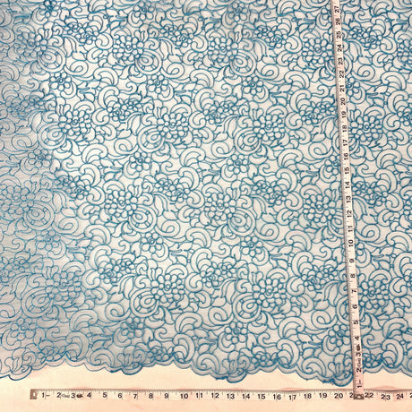Polyester Corded Bridal Lace Fabric 53" Wide