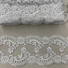 Corded Lace Trim 5" Embroidered Net Mesh