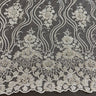 Beaded Lace Fabric Embroidered On 100 Percent Polyester Net Mesh - Gold, Jade, Silver, Black, 51" Width (1 Yard)