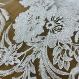Sequined Corded Bridal Lace