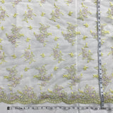 Corded Bridal Lace Fabric 100% Polyester Net Mesh