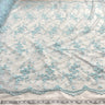 Beaded Lace Fabric on Polyester Net Mesh
