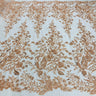 1 Yard Beaded Lace Fabric Embroidered on 100% Polyester Net Mesh