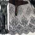 Embroidered Chantilly Lace Black
