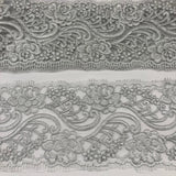 Corded Embroidered Lace Trim 4" Double-Sided