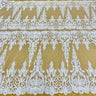 Beaded Corded Bridal Lace Fabric
