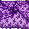 Corded Bridal Lace Fabric on Polyester Net Mesh