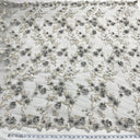 Beaded 3D Floral Lace Fabric