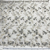 Beaded 3D Floral Lace Fabric
