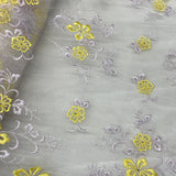 Beaded Embroidered Lace Mesh Fabric