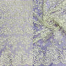 1 Yard - Corded Bridal Lace Fabric Embroidered on 100% Polyester Net Mesh - 51" Wide