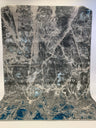 Maximus Collection Polyester Viscose Area Rug - Blue Platinum Metallic, 5' 3" X 7' 5", 7'6" X 10'3" (1 Piece)