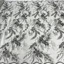 3D Floral Lace Fabric Beaded Rhinestone Embroidered