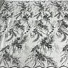 3D Floral Lace Fabric Beaded Rhinestone Embroidered