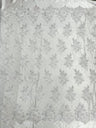 Camila Embroider Floral Damask Lace Fabric - Floral Damask, 54" Width (1 Yard)