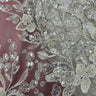 Beaded Embroidered Lace Fabric