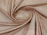AB Rhinestones On A Fish Net Polyester Fabric - Iridescent Rhinestone Mesh, 1 Yard