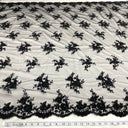 Beaded Corded Bridal Lace Fabric 54" Polyester Net Mesh