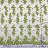Corded Bridal Lace Fabric Embroidered on Polyester Net Mesh 54"