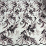 3D Floral Lace Fabric Beaded Rhinestone Embroidered