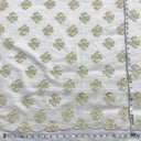 Beaded Lace Fabric Embroidered On 100 Percent Polyester Net Mesh - Black With Lilac, 52" Width (1 Yard)