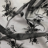 Beaded Lace Fabric on Polyester Net Mesh