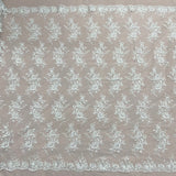 Corded Floral Lace Fabric Ivory