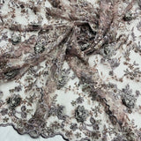 3D Floral Beaded Lace Mesh