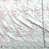 1 Yard - Beaded Lace Fabric Embroidered on 100% Polyester Net Mesh - Ivory - 52" | Lace USA - 41802W-BP