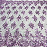 Beaded Corded Bridal Lace Mesh