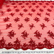 Beaded Corded Bridal Lace Fabric 54" Polyester Net Mesh