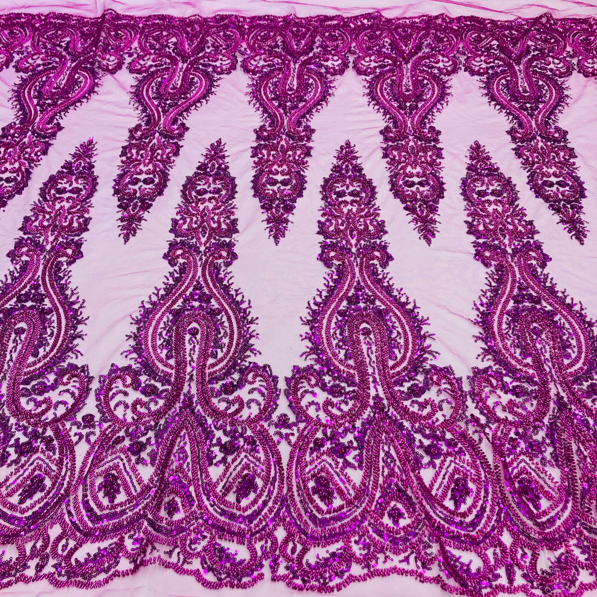 Beaded Embroidered Lace Mesh