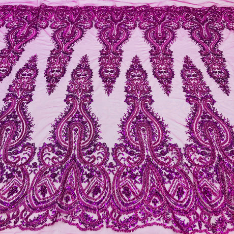 Beaded Embroidered Lace Mesh