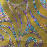 Nylon Spandex Paisley Foggy Foil Fabric