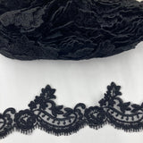 Corded Lace Trim Embroidered Net Mesh
