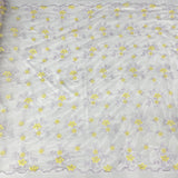 Beaded Embroidered Lace Mesh Fabric